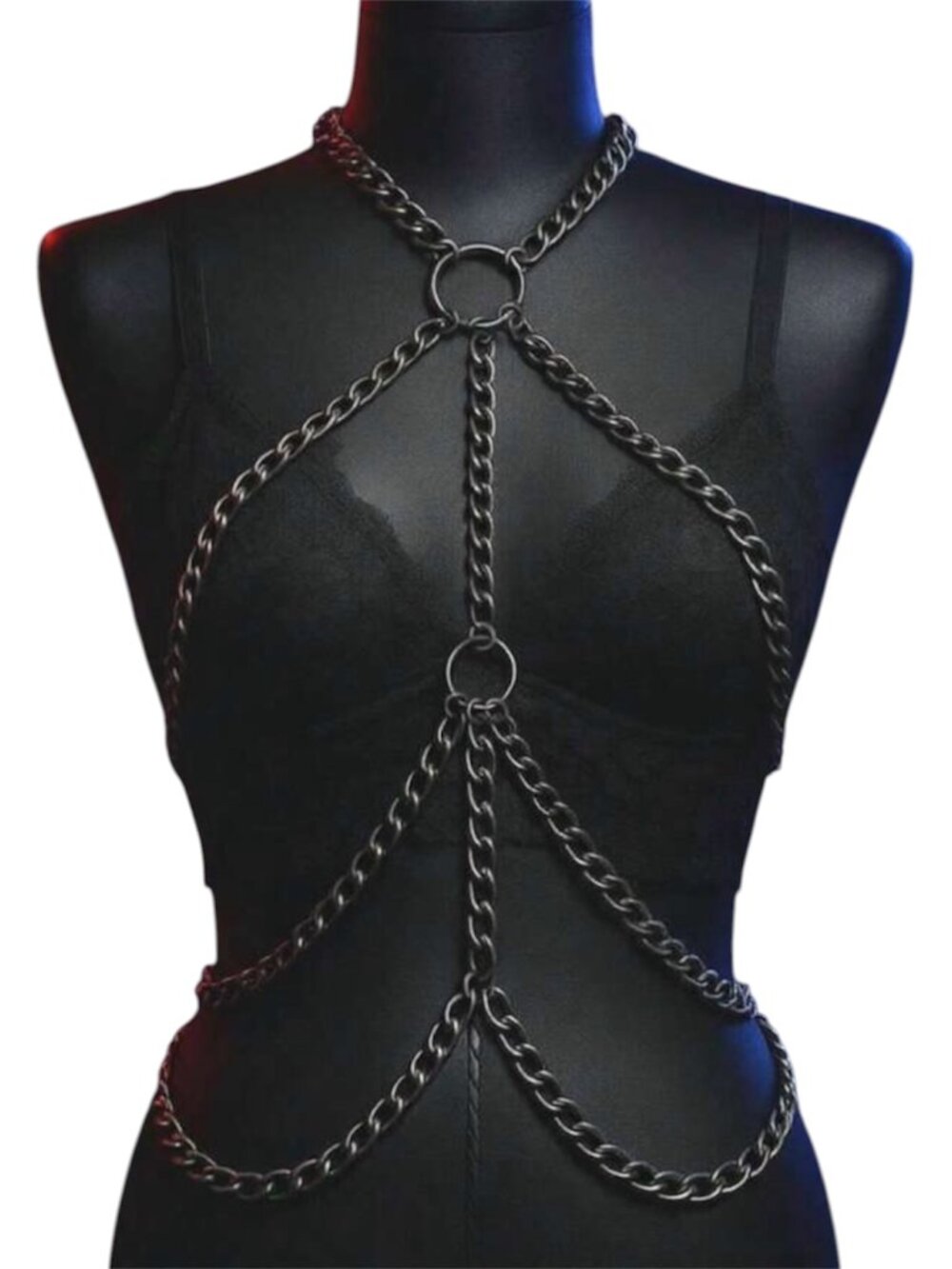 Women Punk Gothic Gunmetal Body Chain